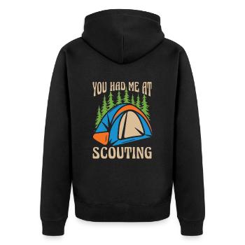Boy Scout drôle - Veste à capuche bio Premium Unisexe - noir - Dos - Nico (187cm)