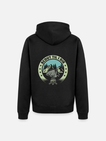 Tente scoute - Veste à capuche bio Premium Unisexe - noir