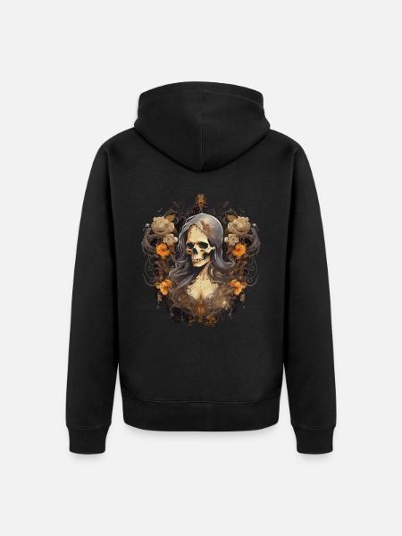 Gothic Ästhetik Goth - Unisex Premium Bio Zip Hoodie - Schwarz