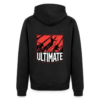 Flying Disc Ultimate Frisbee Player Disc Golfing - Veste à capuche bio Premium Unisexe - noir - Dos - Nico (187cm)