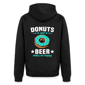 Beignets Beignets Beignets - Veste à capuche bio Premium Unisexe - noir - Dos - Nico (187cm)