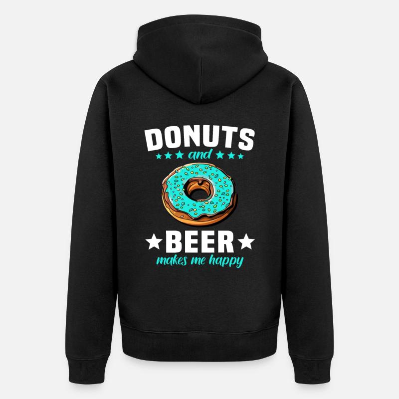 Beignets Beignets Beignets - Veste à capuche bio Premium Unisexe - noir