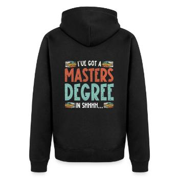 Librarian Librarian Library Assistant - Unisex Premium Organic Zip Hoodie - black - Back - Nico (187cm)