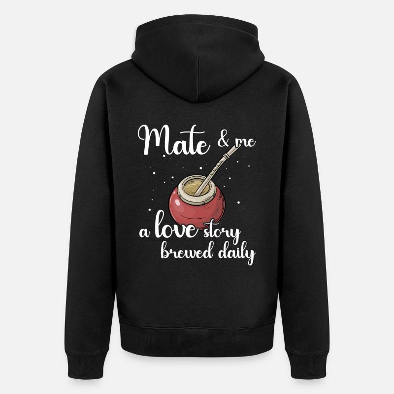 Yerba mate Bombilla - Veste à capuche bio Premium Unisexe - noir