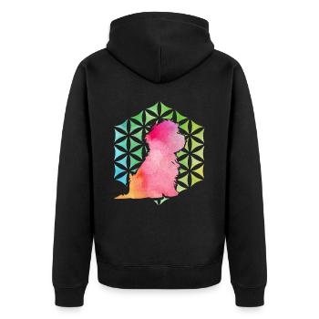 Havanais rétro - Veste à capuche bio Premium Unisexe - noir - Dos - Nico (187cm)