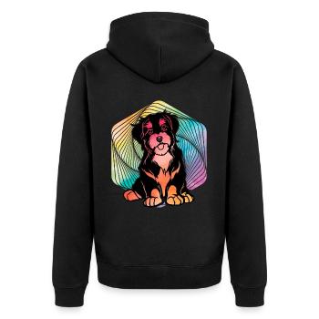 Rétro havanais - Veste à capuche bio Premium Unisexe - noir - Dos - Nico (187cm)