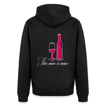 Fête des buveurs de vin - Veste à capuche bio Premium Unisexe - noir - Dos - Nico (187cm)