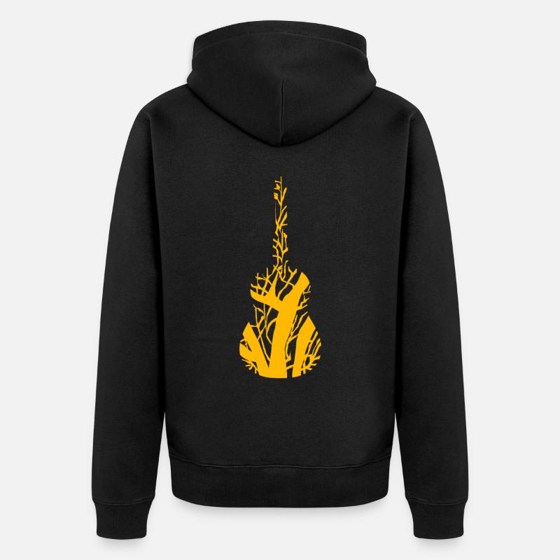 Guitare Music Tree Guitariste - Veste à capuche bio Premium Unisexe - noir