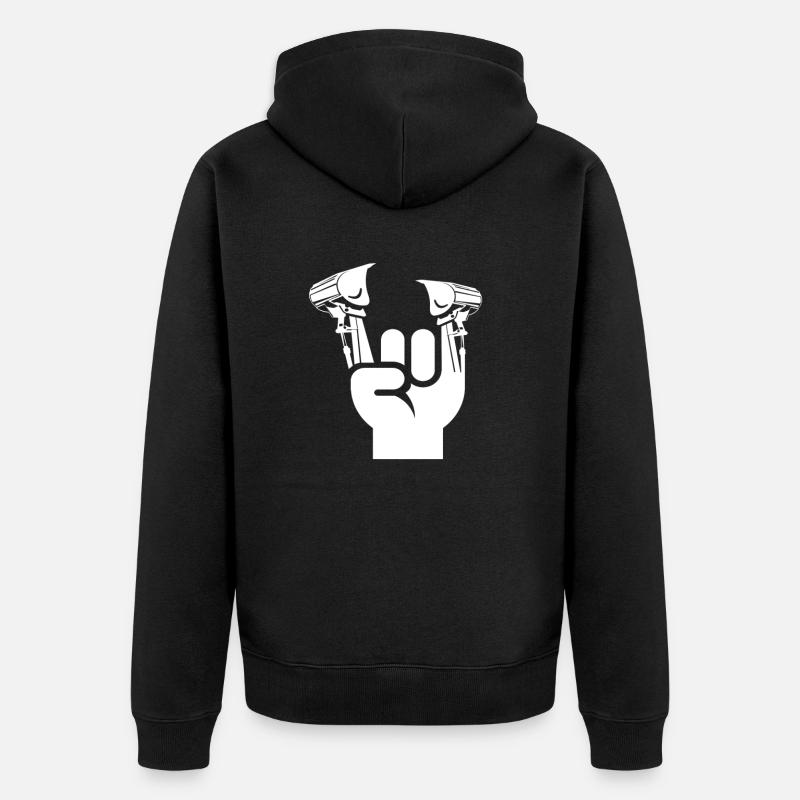 Bagger Fahren Baggerfahrer - Unisex Premium Bio Zip Hoodie - Schwarz
