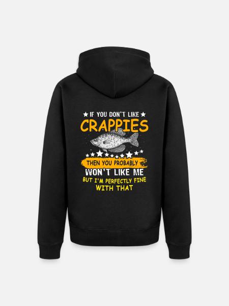 Sunfish Perch Crappie Fishing - Unisex Premium Organic Zip Hoodie - black