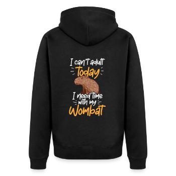 Besoin de temps avec Capybara Capybara Capybara - Veste à capuche bio Premium Unisexe - noir - Dos - Nico (187cm)