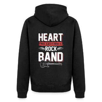 Groupe de rock - Veste à capuche bio Premium Unisexe - noir - Dos - Nico (187cm)