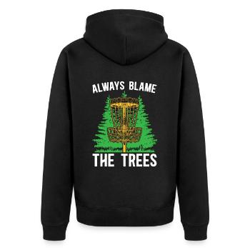 Le disc golf blâme toujours les arbres Ultimate Frisbee - Veste à capuche bio Premium Unisexe - noir - Dos - Nico (187cm)
