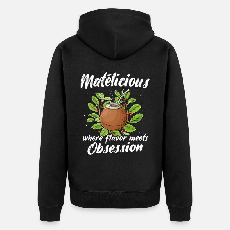 Mate Tee - Unisex Premium Bio Zip Hoodie - Schwarz