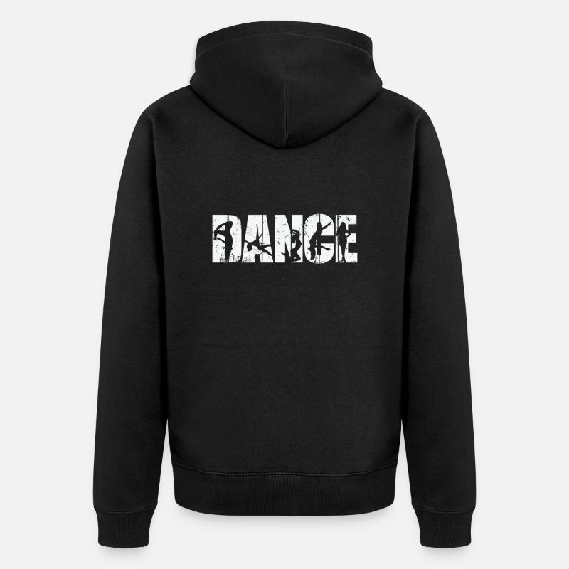 Dance Poledance Stange Ästhetik - Unisex Premium Bio Zip Hoodie - Schwarz