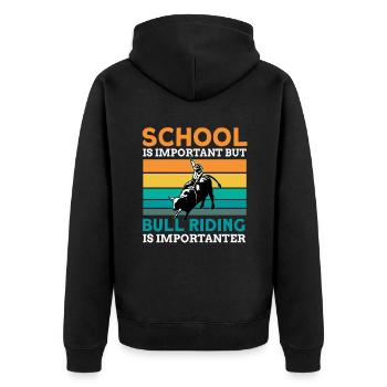 Rodéo - Veste à capuche bio Premium Unisexe - noir - Dos - Nico (187cm)