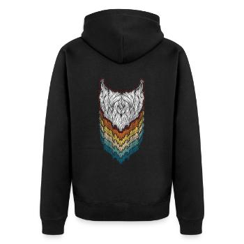 Amoureux de la barbe Homme barbu Rétro - Veste à capuche bio Premium Unisexe - noir - Dos - Nico (187cm)