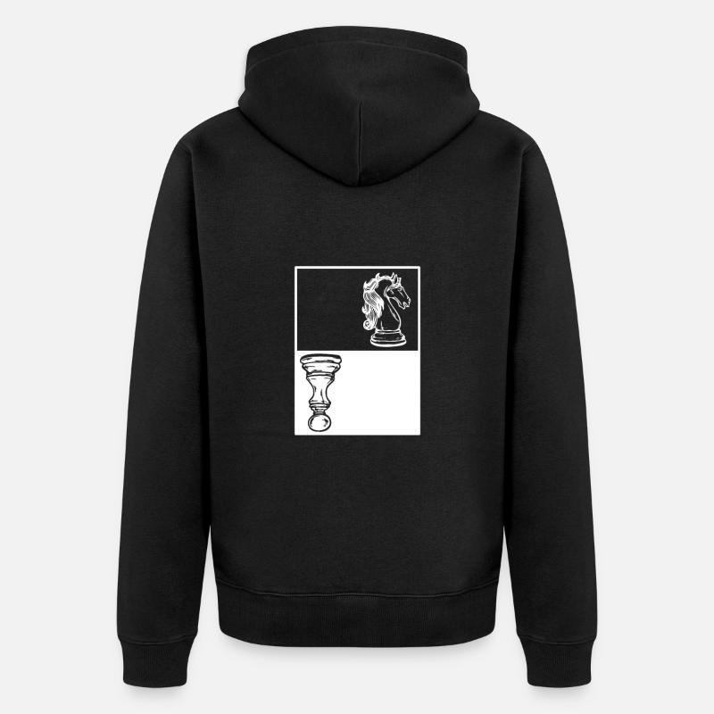 Joueur d’échecs Checkmate Chessboard - Veste à capuche bio Premium Unisexe - noir