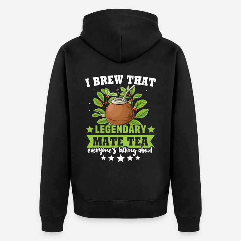 Mate Tee Teetrinker - Unisex Premium Bio Zip Hoodie - Schwarz