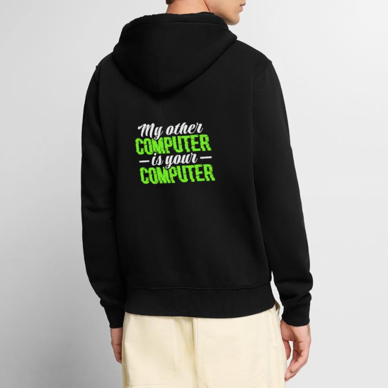 Hacker Coder Computer Hacking Gift Unisex Premium Organic Zip Hoodie