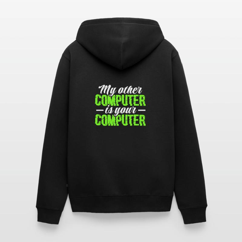 Hacker Coder Computer Hacking Gift Unisex Premium Organic Zip Hoodie