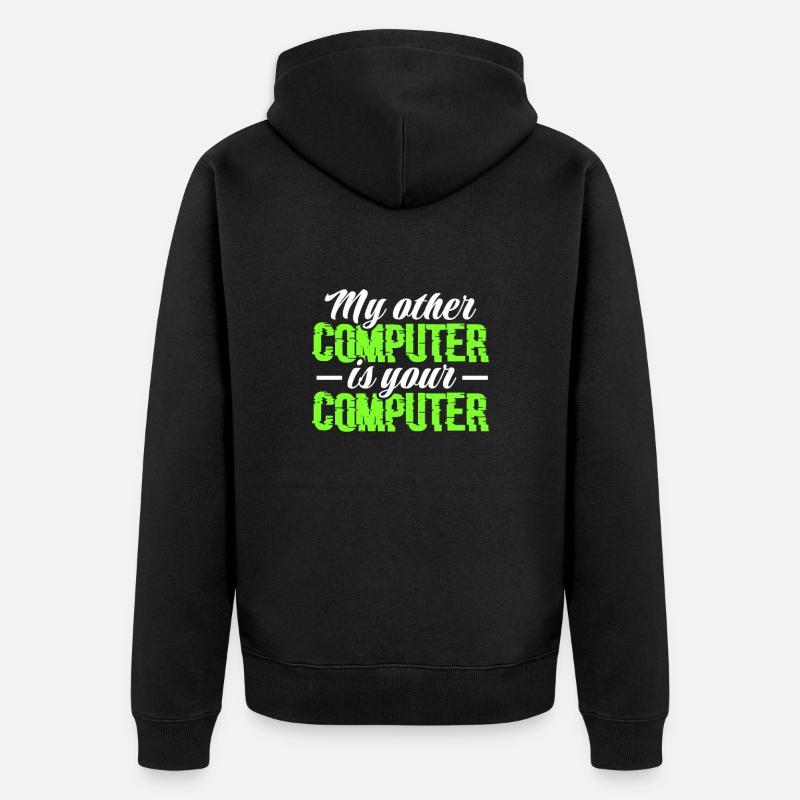 Hacker Coder Computer Hacking Cadeau - Veste à capuche bio Premium Unisexe - noir