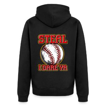 Receveur de baseball Lanceur de baseball - Veste à capuche bio Premium Unisexe - noir - Dos - Nico (187cm)