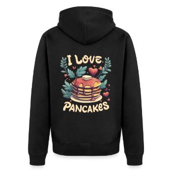 J’adore les crêpes - Veste à capuche bio Premium Unisexe - noir - Dos - Nico (187cm)