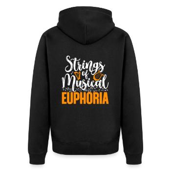 Harfenist Harfenspieler Harfe - Unisex Premium Bio Zip Hoodie - Schwarz - Hinten - Nico (187cm)