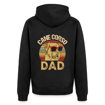 Cane Corso Papa - Veste à capuche bio Premium Unisexe - noir - Dos - Nico (187cm)