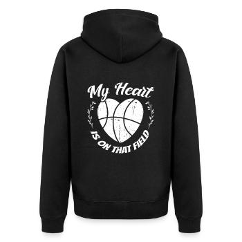 Baseball Mom Baseball Mom - Unisex Premium Organic Zip Hoodie - black - Back - Nico (187cm)