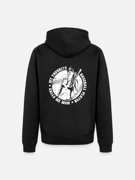 Baseball Mutter Baseball Mama - Unisex Premium Bio Zip Hoodie - Schwarz
