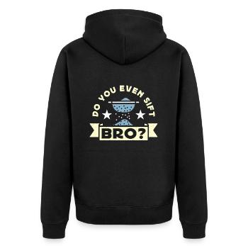 Anthropologie Passez-vous même au crible Bro Archéologue - Veste à capuche bio Premium Unisexe - noir - Dos - Nico (187cm)