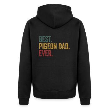 Best pigeon sire of all time - Unisex Premium Organic Zip Hoodie - black - Back - Nico (187cm)
