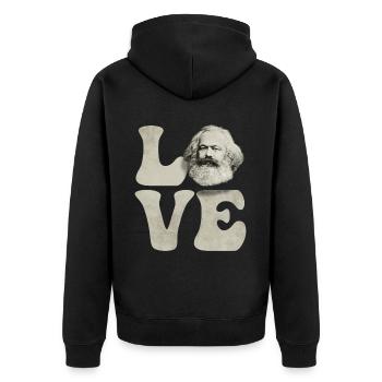 Communisme Socialisme socialiste communiste - Veste à capuche bio Premium Unisexe - noir - Dos - Nico (187cm)