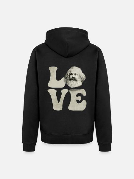 Kommunisme Kommunistisk socialistisk socialisme - Premium økologisk unisex-hættejakke - sort