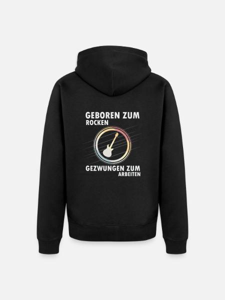 Rockmusik - Unisex Premium Bio Zip Hoodie - Schwarz