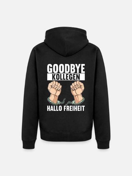 Abschiedsgeschenk Kollege Jobwechsel - Unisex Premium Bio Zip Hoodie - Schwarz