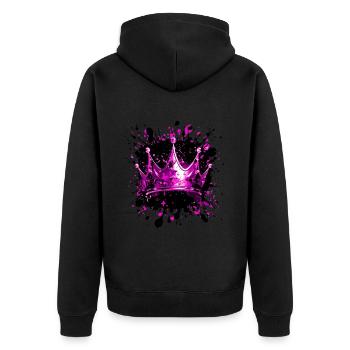 Blob de la couronne - Veste à capuche bio Premium Unisexe - noir - Dos - Nico (187cm)