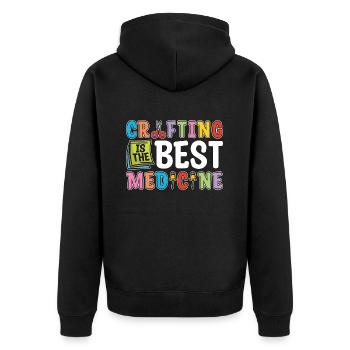 Scrapbooking Crafting Is The Best Loves Journaling - Unisex Premium Organic Zip Hoodie - black - Back - Nico (187cm)