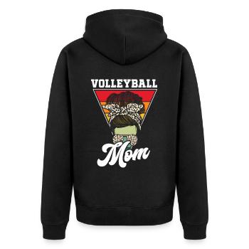 Volleyball Maman Volleyball Maman - Veste à capuche bio Premium Unisexe - noir - Dos - Nico (187cm)