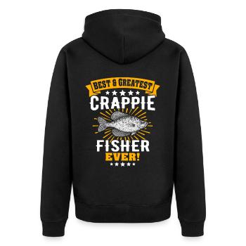 Sunbass Perche Pêche à la merle - Veste à capuche bio Premium Unisexe - noir - Dos - Nico (187cm)