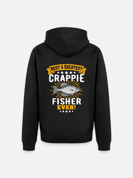Sonnenbarsch Barsch Crappie Fishing - Unisex Premium Bio Zip Hoodie - Schwarz