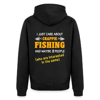 Sunbass Perche Pêche à la merle - Veste à capuche bio Premium Unisexe - noir - Dos - Nico (187cm)