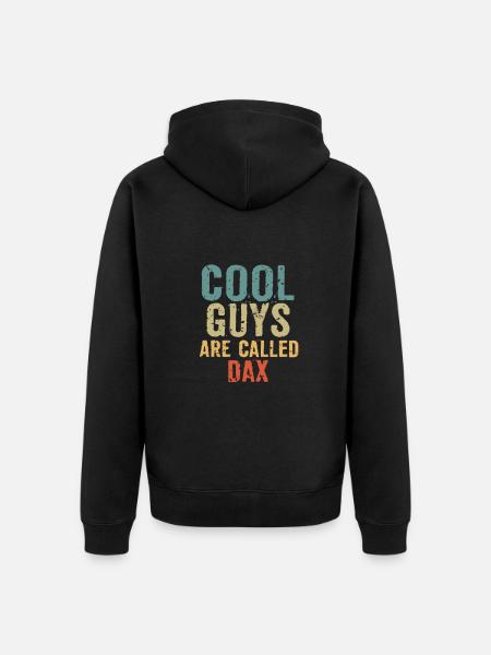 Cool guys are called dax - Unisex Premium Bio Zip Hoodie - Schwarz