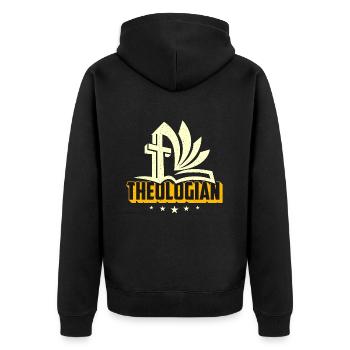 Théologie, Théologien, Philosophe, Bible, Théologien - Veste à capuche bio Premium Unisexe - noir - Dos - Nico (187cm)