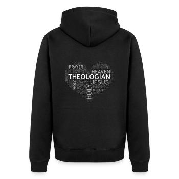 Théologie Théologien Théologien Théologien Théologien - Veste à capuche bio Premium Unisexe - noir - Dos - Nico (187cm)
