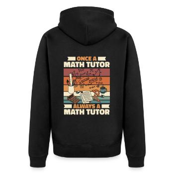 Professeur de mathématiques Professeur de mathématiques Tuteur - Veste à capuche bio Premium Unisexe - noir - Dos - Nico (187cm)