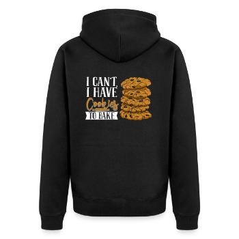 Je ne peux pas avoir de biscuits pour cuire un confiseur - Veste à capuche bio Premium Unisexe - noir - Dos - Nico (187cm)