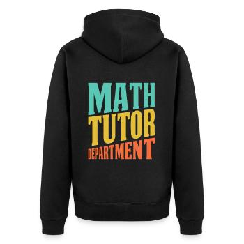 Math Teacher Math Teacher Department - Unisex Premium Organic Zip Hoodie - black - Back - Nico (187cm)